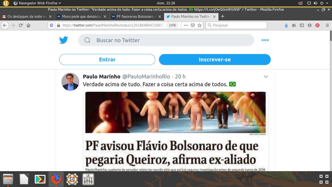 Twitter do empresário Paulo Marinho