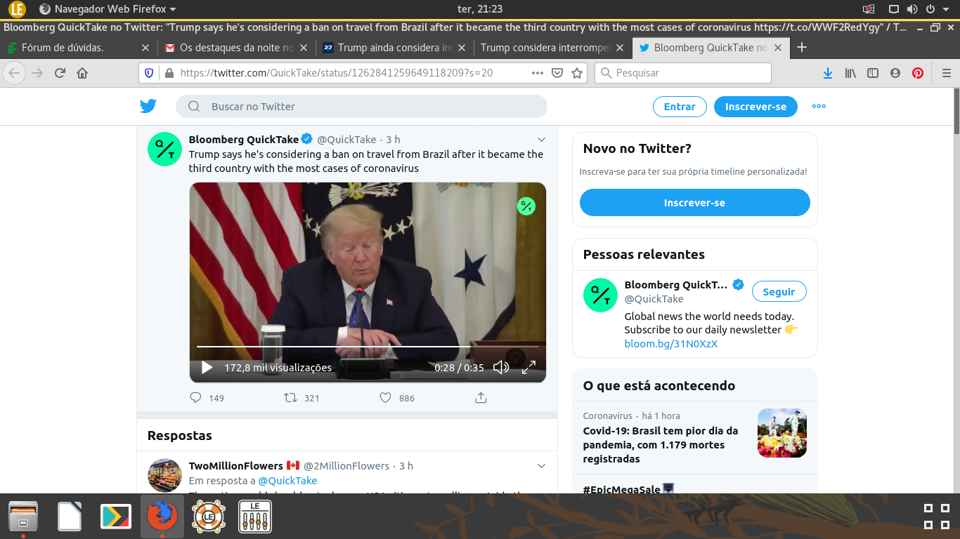 Vídeo do Trump no Twitter Vídeo do Trump no Twitter