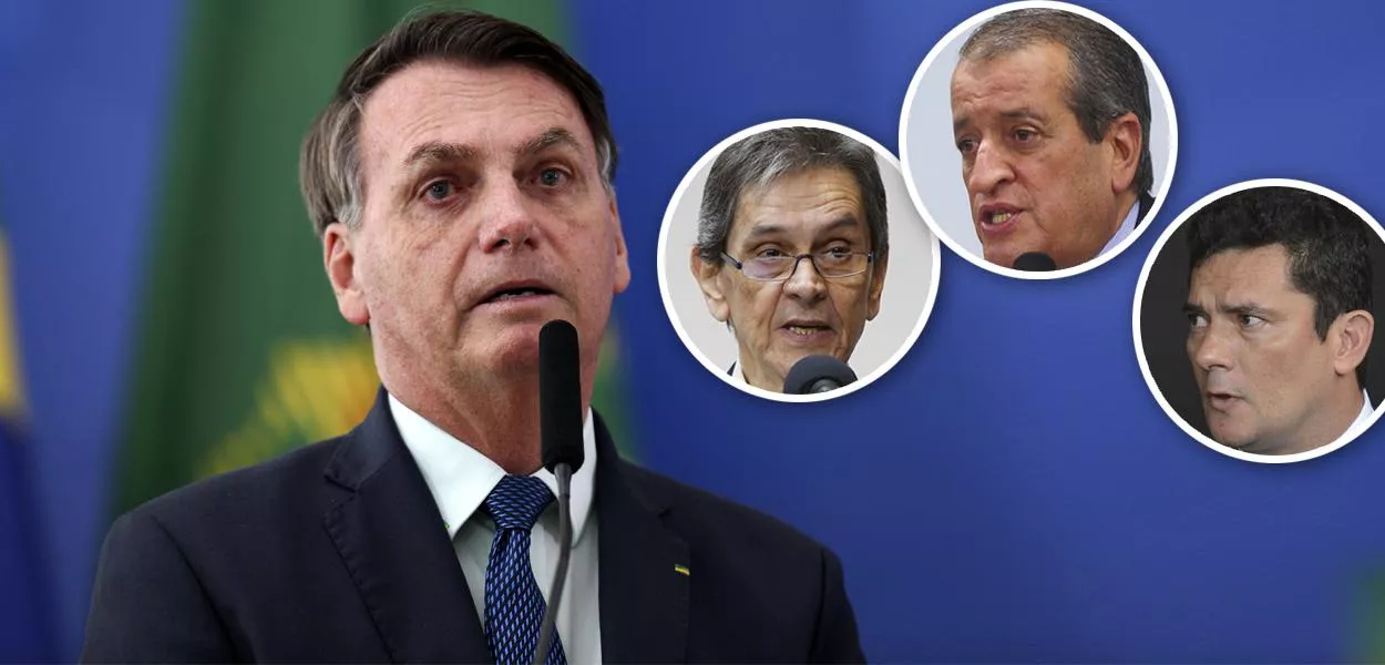 Jair Bolsonaro, Roberto Jefferson, Valdemar Costa Neto e Sérgio Moro (Foto: Júlio Nascimento/PR | Câmara dos Deputados | ABr)